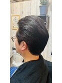 自然なオールバックスタイル☆カジュアルにも