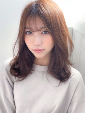 アグ ヘアー ミロ 本厚木店(Agu hair milo) 《Agu hair》シースルーバング色っぽふんわりセミディ