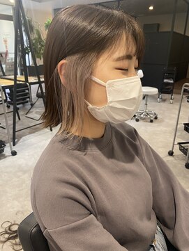 ナンバー(number+) 20代30代40代大人可愛いイヤリングカラー立体感ロブヘアー