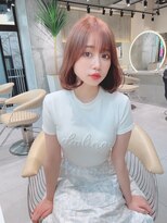 ロンド レア 天神大名店(Lond Le’a) ホワイトブロンド/外ハネボブ/美髪/ワイドバング/ブルーブラック