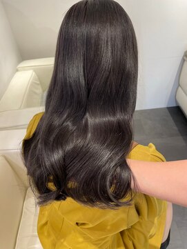 ベレーザ 渋谷(BELEZA) 4187黒髪アッシュブラック艶髪ぱっつん前髪グレージュアッシュ