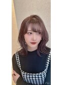 外はね☆ミディアム☆パープルブラウン