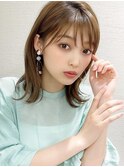 くびれミディ小顔ヘア★オリーブカラー20代30代/Silk-lei