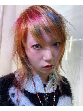 ハコ プラス(HACO+) ウルフ　レイヤーカット　ケアブリーチ　デザインカラー