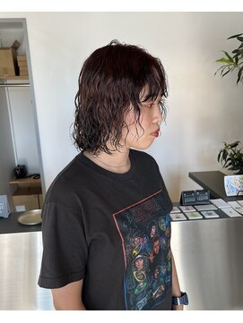 ピーロ(piilo) ボブパーマ/オレンジカラー