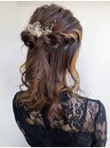 花田/ヘアセット/結婚式ヘアセット/ハーフアップ/お呼ばれ下北沢
