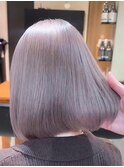 ボブルフ/ネビージュ/小顔/ワンレン/スモーキーアッシュ[渋谷駅]