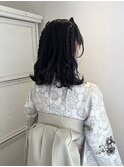 ハーフツイン ×袴  卒業式ヘア