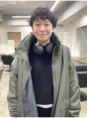 刈り上げマッシュショートパーマ
