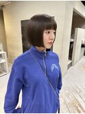 ボブ/ミニボブ/ハイトーンボブ/ベージュカラー/大野