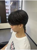 ナチュラルモテヘアニュアンスパーマセンターパート