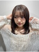 レイヤーカット/オリーブブラウン