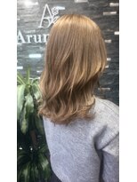 アルメリア 池袋(Arumeria)&nbsp;ベージュケアブリーチレイヤーカット丸みショートボブ