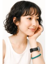ラレイ ハラジュク(Lalei harajuku)&nbsp;原宿大人ボブパーマスパイラルパーマ黒髪ウェーブ20代30代40代