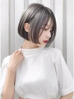 ケイバイミシェリー(kei by misherry)&nbsp;トレンド骨格似合わせショートボブ/抜け感チャコールグレー