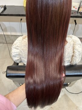 ラック 津田沼(LUCK) ワインレッドダブルカラーインナーカラーケアブリーチ