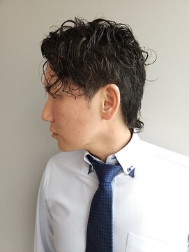 ノル 栄矢場町(nol) ビジネスマン×ウルフスパイラルパーマ(メンズショートウルフ)
