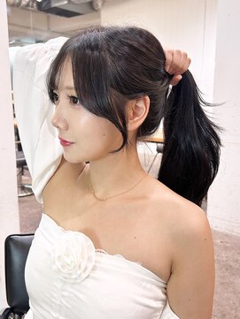 アルバム 新宿(ALBUM SHINJUKU) 顔周りレイヤー大人ガーリー ロング韓国ヘア_F21287