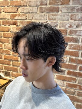 ボンドストーリールミエール(Bond Story lumiere) フェザーパーマフェザーショート毛流れパーマ眉毛刈り上げなし