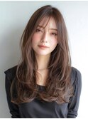 ダークブルーワンホンレイヤー/ニュアンスウルフ/デジタルパーマ