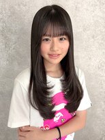アイリス 天文館店(AIRIS)&nbsp;ロングレイヤー グレージュカラー 前髪カット 髪質改善 20代