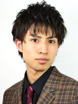 パティオンツー(PATIONN2)&nbsp;オフィス仕様☆さわやか黒髪ツーブロックボディパーマショート