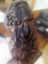 エクステンション クーチャー(Extention Cu'cha) 編み込みお花 ハーフアップ