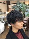 【メンズ】ナチュラルピンパーマ