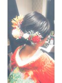 和装花嫁ヘア