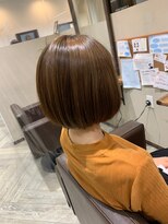 バグズ ヘアデザイン 桔梗が丘店(Baguz HAIR DESIGN)&nbsp;うる艶髪/ミルクティーアッシュ×ぱっつんボブ20代30代40代50代