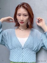 オーブ ヘアー ラフ 上大岡店(AUBE HAIR laff) 20代・30代_透け感ブラウンボブ