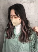 大人可愛い☆イヤリングカラー☆シールエクステ☆モーヴピンク