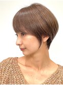 30代40代大人女性/前髪ありショートボブ/ショートヘア/髪質改善