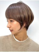 30代40代大人女性/前髪ありショートボブ/ショートヘア/髪質改善