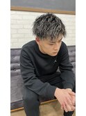 ホワイトメッシュ/ツイスト/メンズパーマ