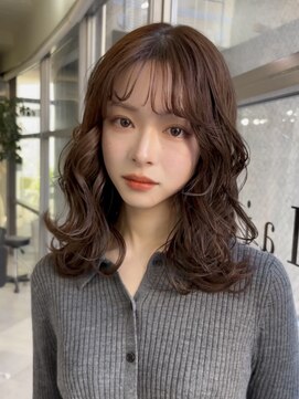 メゾンアクア 表参道(Maison ACQUA) ＋小顔ウェーブミディアム似合わせカットメルティーカラー/着物