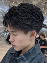 フィフスパーク(fifth PARK)&nbsp;渋谷フェザーパーマニュアンスパーマセンターパート緩め20代