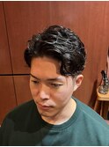 銀座　理容室　ナチュラルパーマ　ビジネスヘア