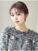 丸みショートマッシュショートコンパクトショート前髪あり透明感