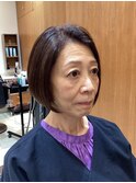 前下がりローグラデーションベージュブラウン