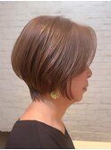 青山白髪ぼかしハンサムショートカットアッシュブラウン30代40代