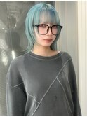 ターコイズブルーショートウルフ