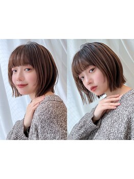 １ランク上の徹底似合わせ♪肌盛れカラー&顔周りカットでまるで-５歳見え！大人ミディアムやボブが人気◎