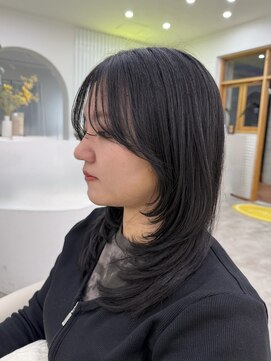 黒髪/クラゲヘアー/オリーブグレー/小顔/ココアベージュ/沖縄市