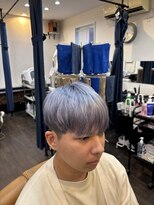 バーバー アミティ プール オム(BAR BER amity POUR HOMME)&nbsp;ブリーチ2回のブルーシルバー