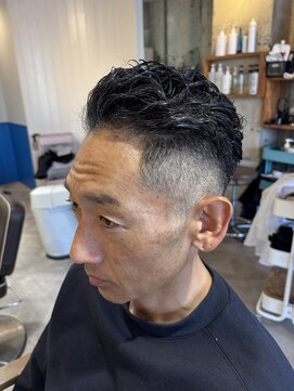 アメラボ(AmeLab) イケオジオールバックパーマ/メンズパーマ/フェード