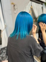 チャプター 問屋町(chapter)&nbsp;ケアブリーチデザインカラーピュアブルーターコイズ韓国ヘア岡山