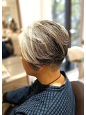 ショートボブパーマカットスタイル60代