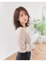 バグズ ヘアデザイン 桔梗が丘店(Baguz HAIR DESIGN) 外ハネくびれミディ×透け感ショコラブラウン