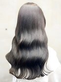 髪質改善カラーくびれ巻き髪透明感グレージュブリーチなしカラー